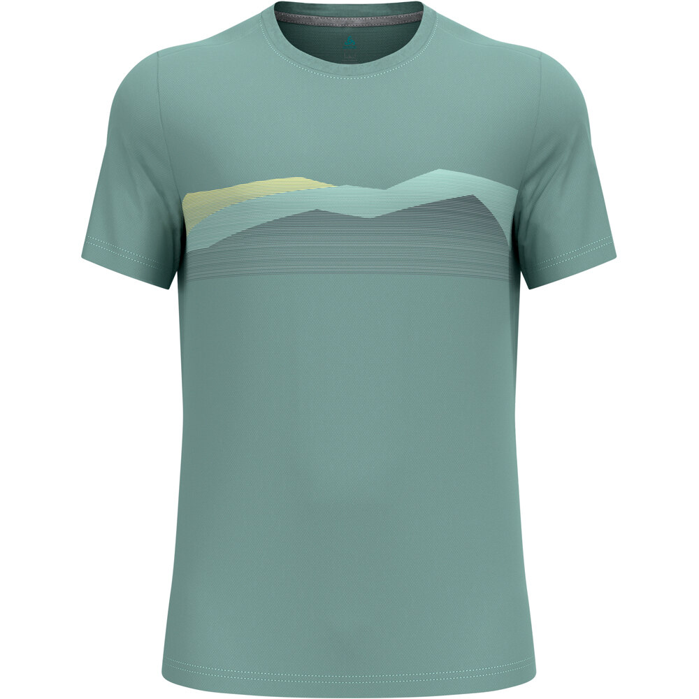 Odlo camiseta montaña manga corta hombre T-shirt crew neck s/s F-DRY RIDGELINE vista frontal