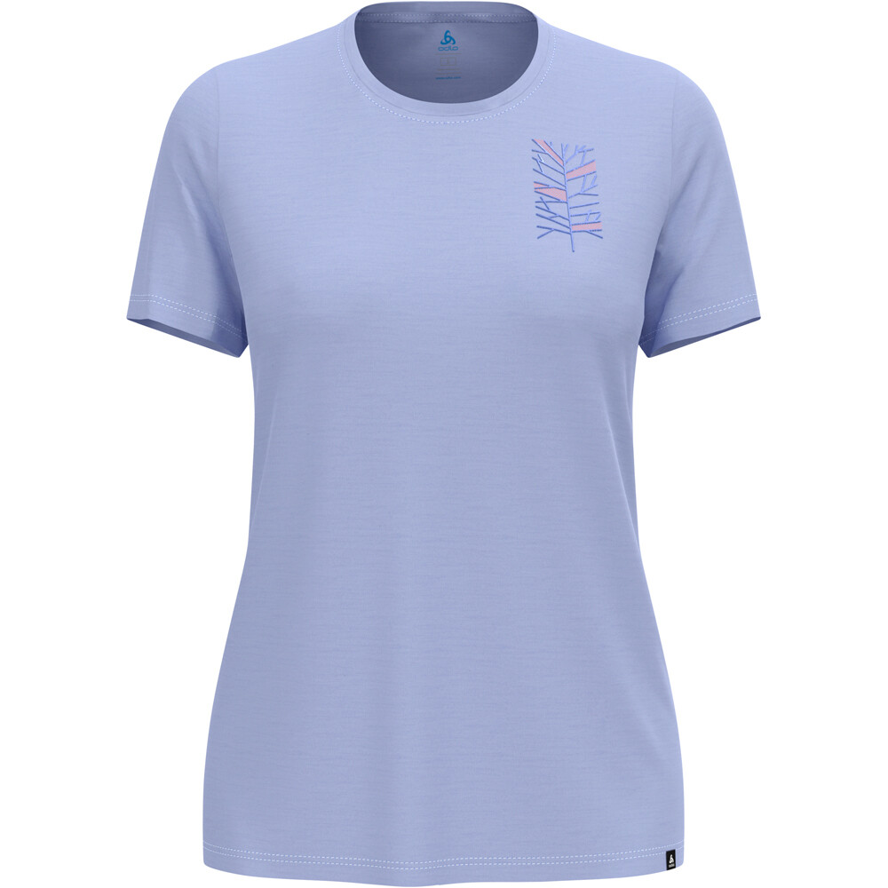 Odlo camiseta montaña manga corta mujer ASCENT MERINO 160 TREE vista detalle