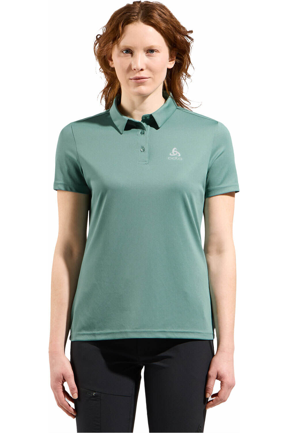 Odlo camiseta montaña manga corta mujer Polo shirt s/s CARDADA vista frontal