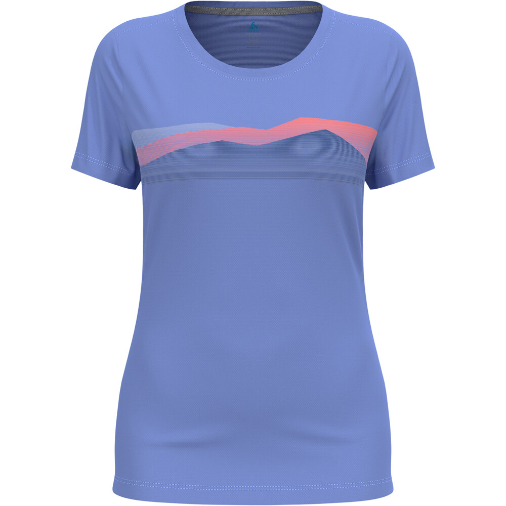 Odlo camiseta montaña manga corta mujer T-shirt crew neck s/s F-DRY RIDGELINE vista frontal