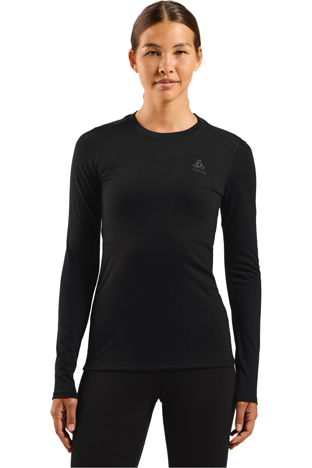 Odlo camiseta térmica manga larga mujer MERINO 160 vista frontal