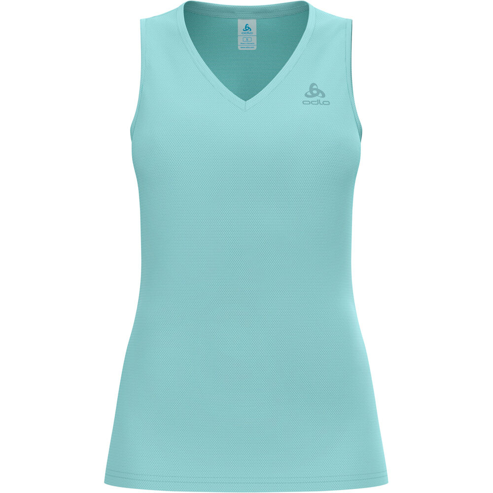 Odlo camiseta térmica sin mangas mujer BL TOP v-neck singlet ACTIVE F-DRY LIGHT vista detalle