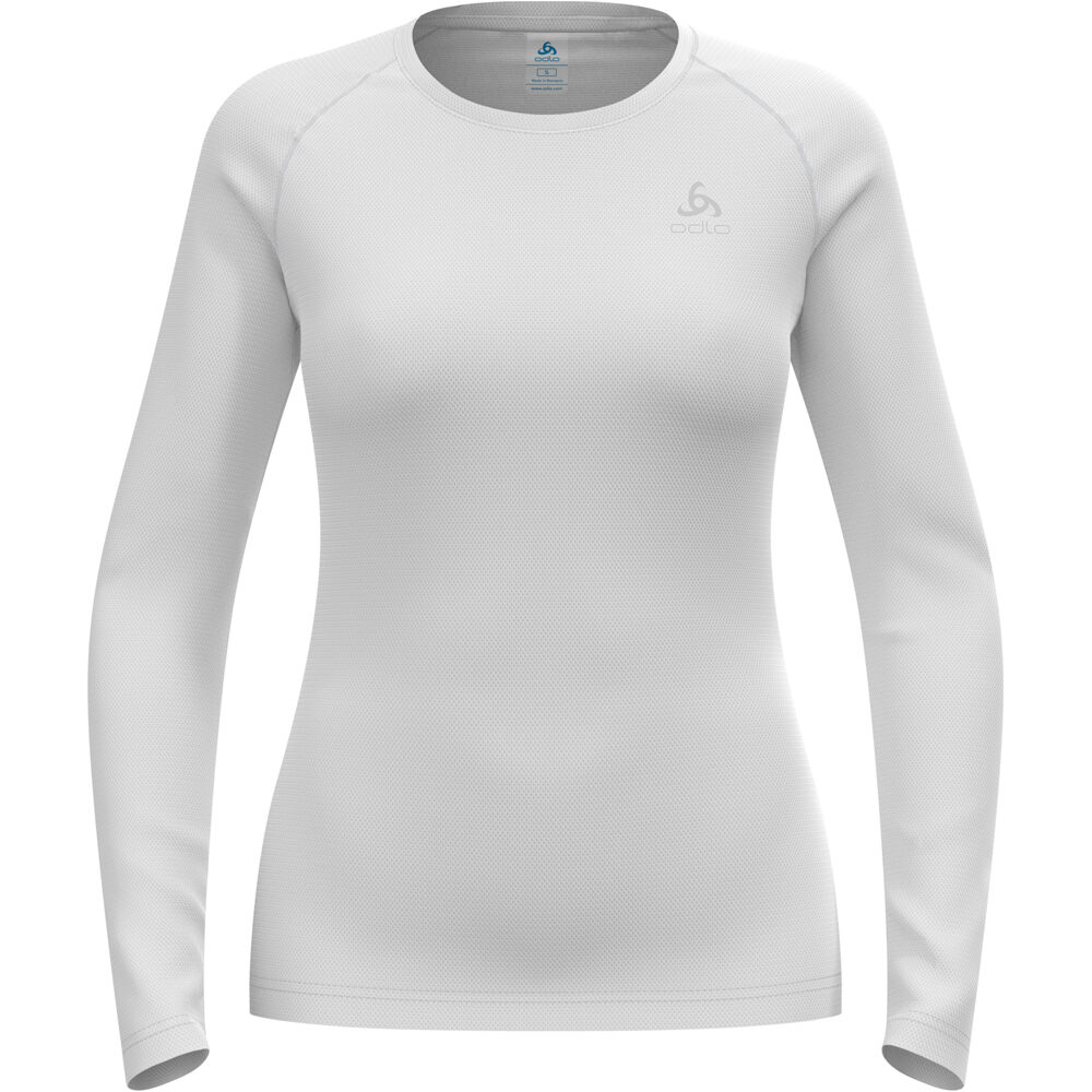 Odlo camisetas termicas mujer BL TOP crew neck l/s ACTIVE F-DRY LIGHT vista detalle