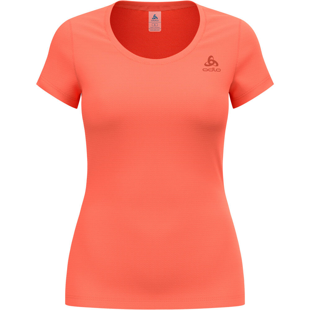 Odlo camisetas termicas mujer BL TOP crew neck s/s ACTIVE F-DRY LIGHT vista detalle