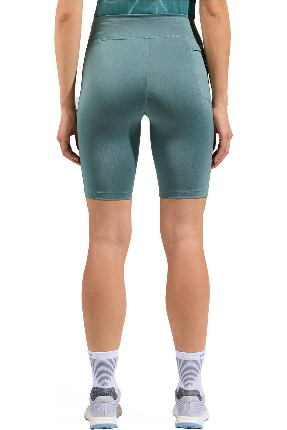 Odlo malla corta running mujer Tights short ESSENTIAL vista trasera