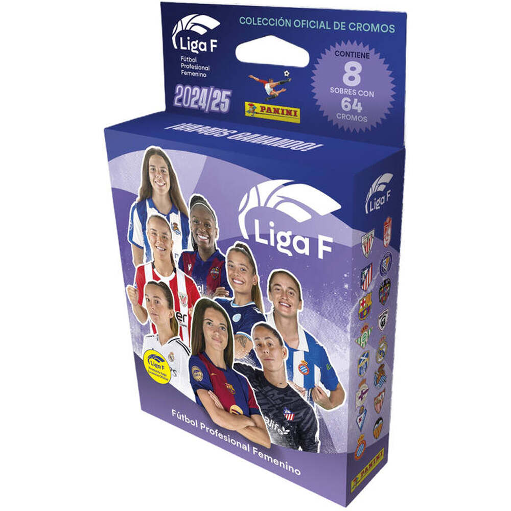 Panini colecciona d.equipo Ecoblister 8 sobres Liga Femenina 2024-2 vista frontal