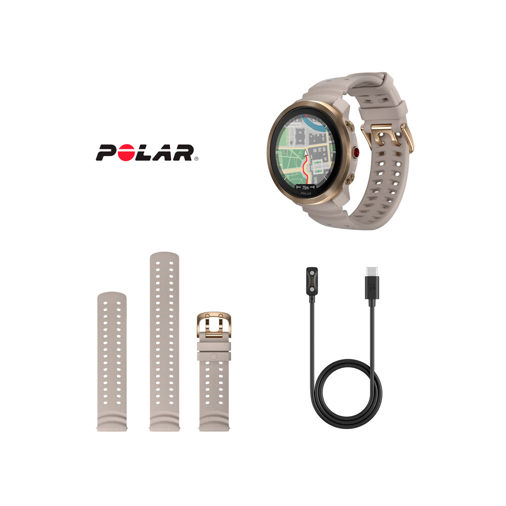 Polar pulsómetros con gps POLAR VANTAGE M3 GREIGE/GOLD S-L 08