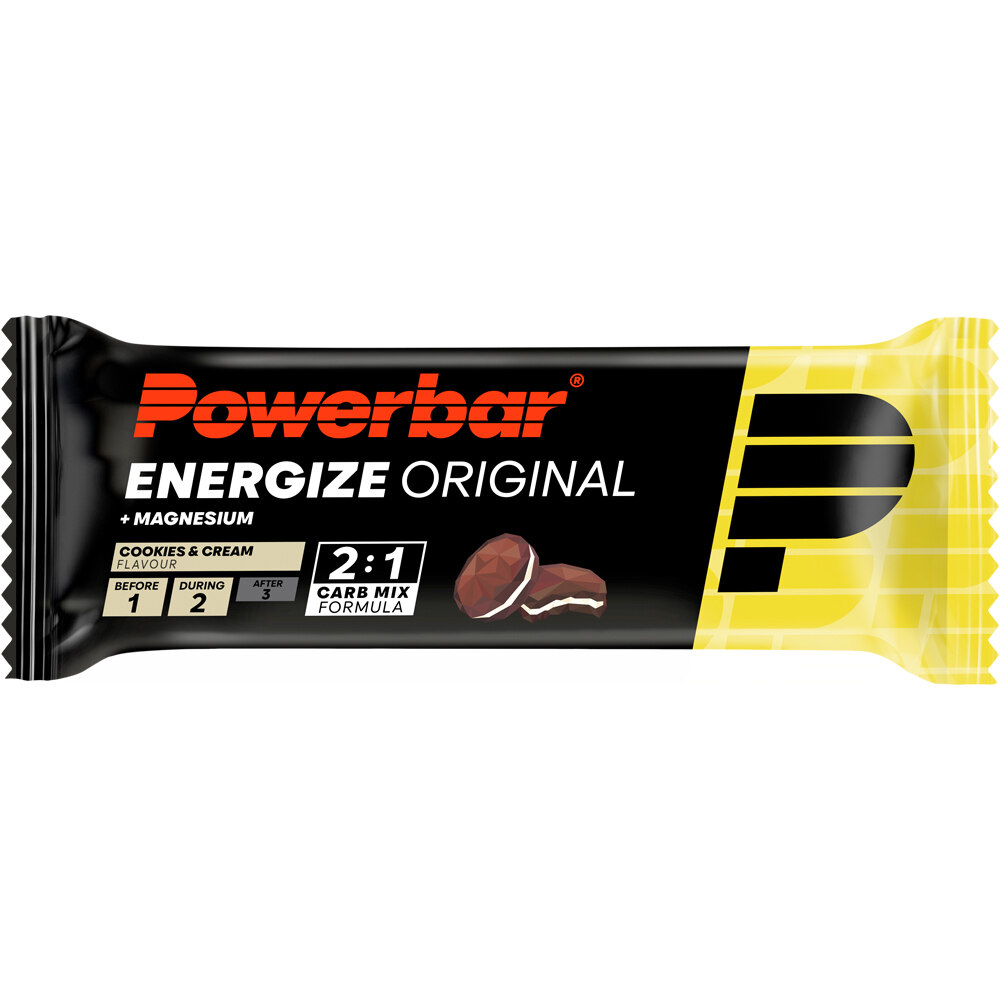 Powerbar barritas energéticas Energize Original Cookies Cream vista frontal