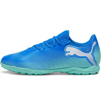 Puma botas de futbol multitaco y terreno duro FUTURE 7 PLAY TT AZVE lateral exterior