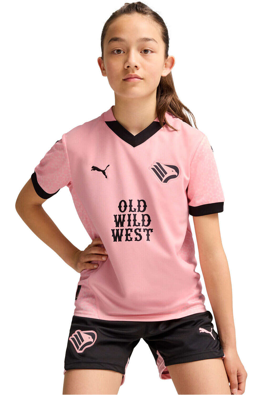 Puma camiseta de fútbol oficiales niño Palermo Home Jersey vista frontal