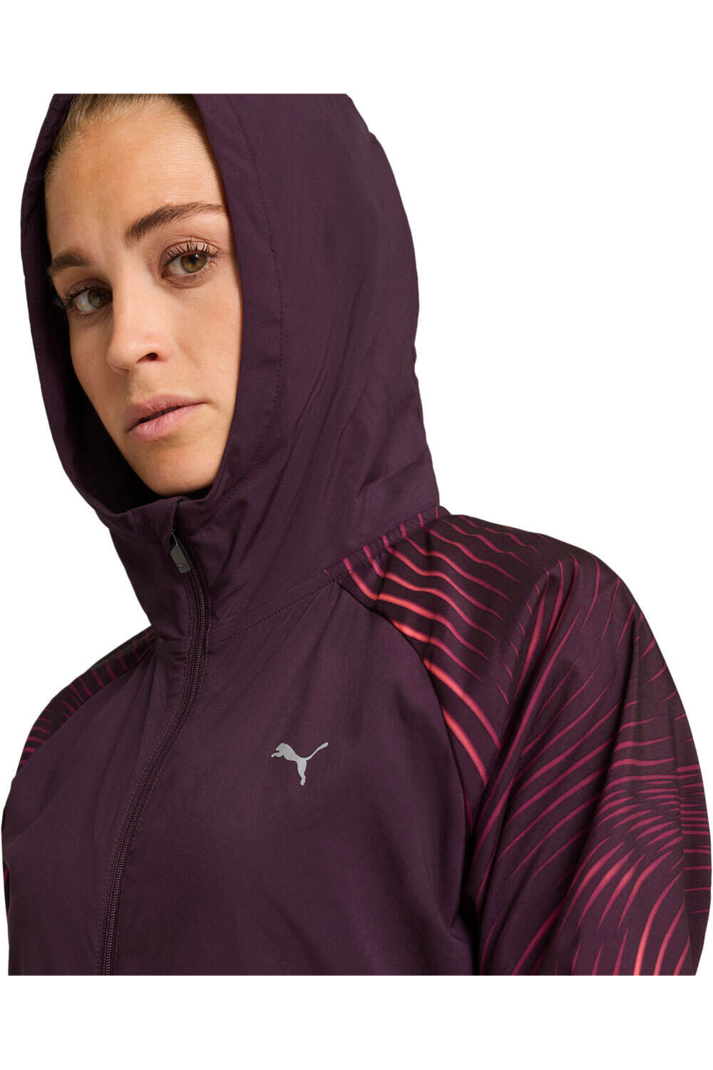 Puma camiseta técnica manga larga mujer RUN FAVORITE AOP WOV vista detalle