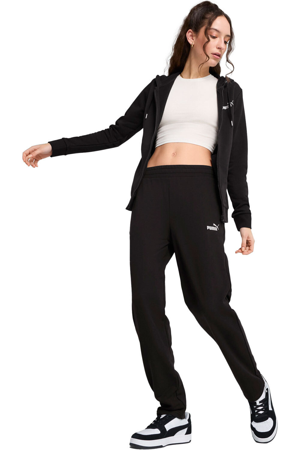 Puma chándal mujer Metallic Hooded Swea vista frontal