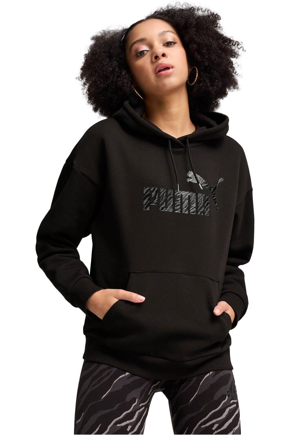 Puma sudadera mujer ESS+ ANIMAL Hoodie F vista frontal