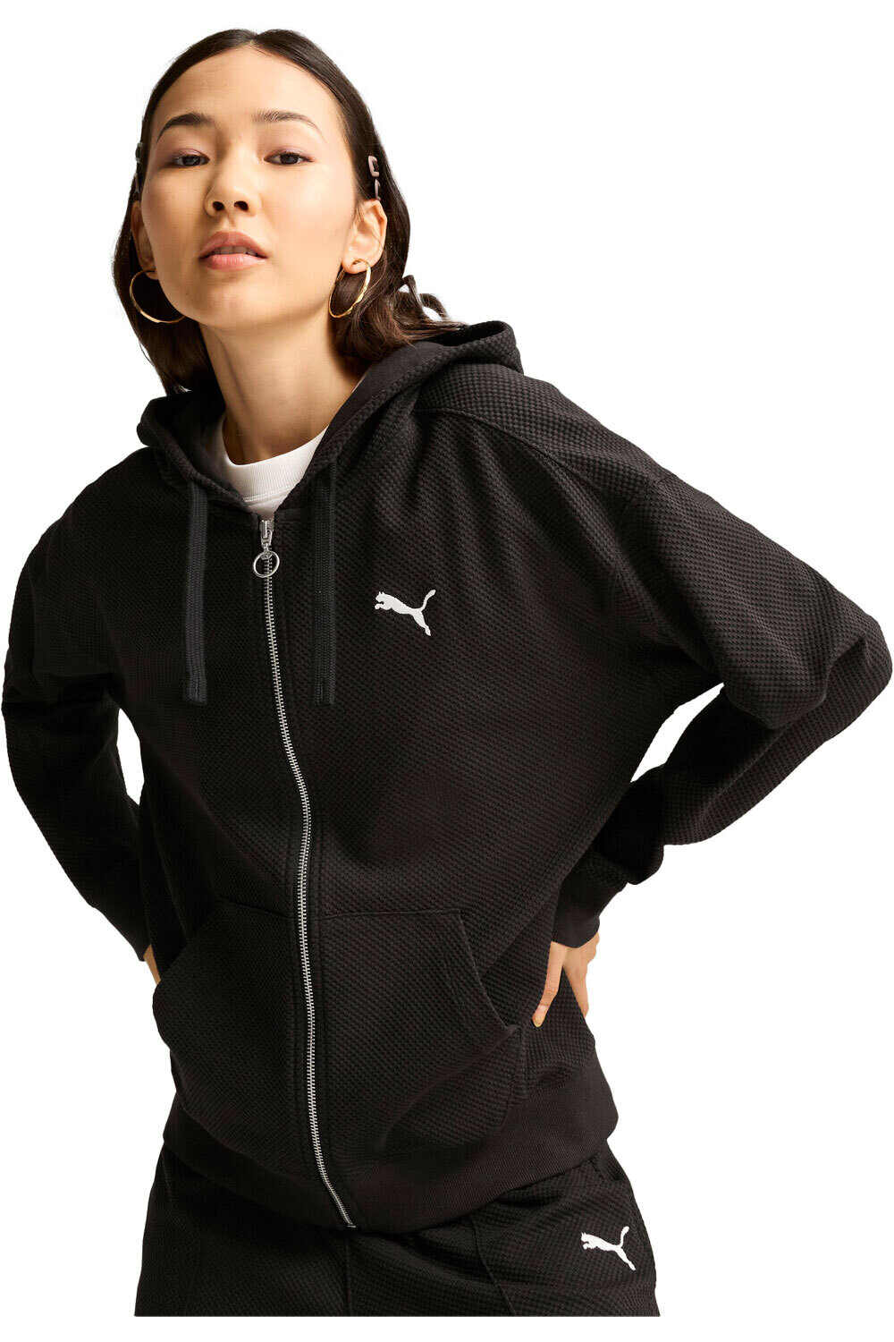 Puma sudadera mujer HER Full-Zip Hoodie vista frontal