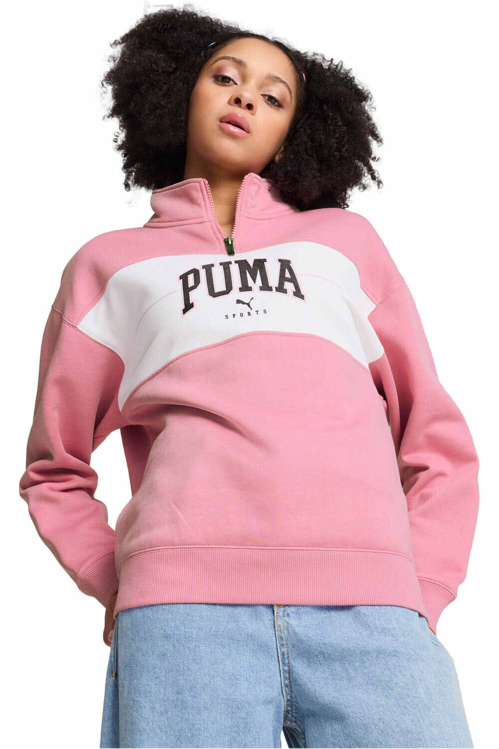 Puma sudadera mujer PUMA SQUAD Half-Zip vista frontal