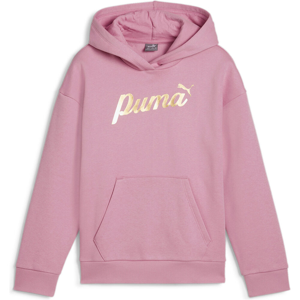 Puma sudadera niña ESS+ SCRIPT Metallic vista detalle