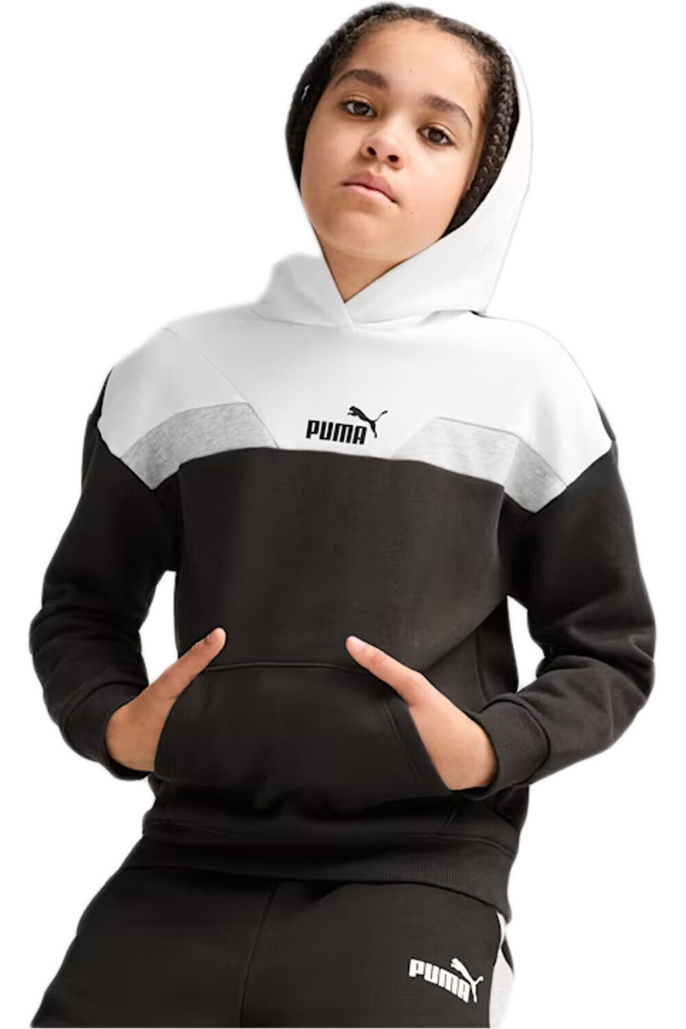 Puma sudadera niña PUMA POWER Hoodie FL vista frontal