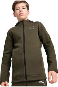 Puma sudadera niño EVOSTRIPE FZ Hoodie vista frontal