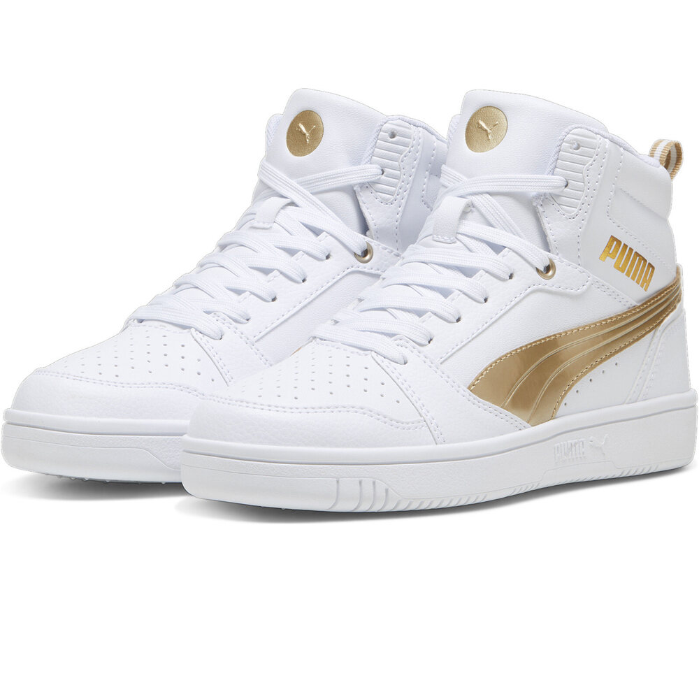 Puma zapatilla moda mujer Rebound v6 Metallic lateral interior