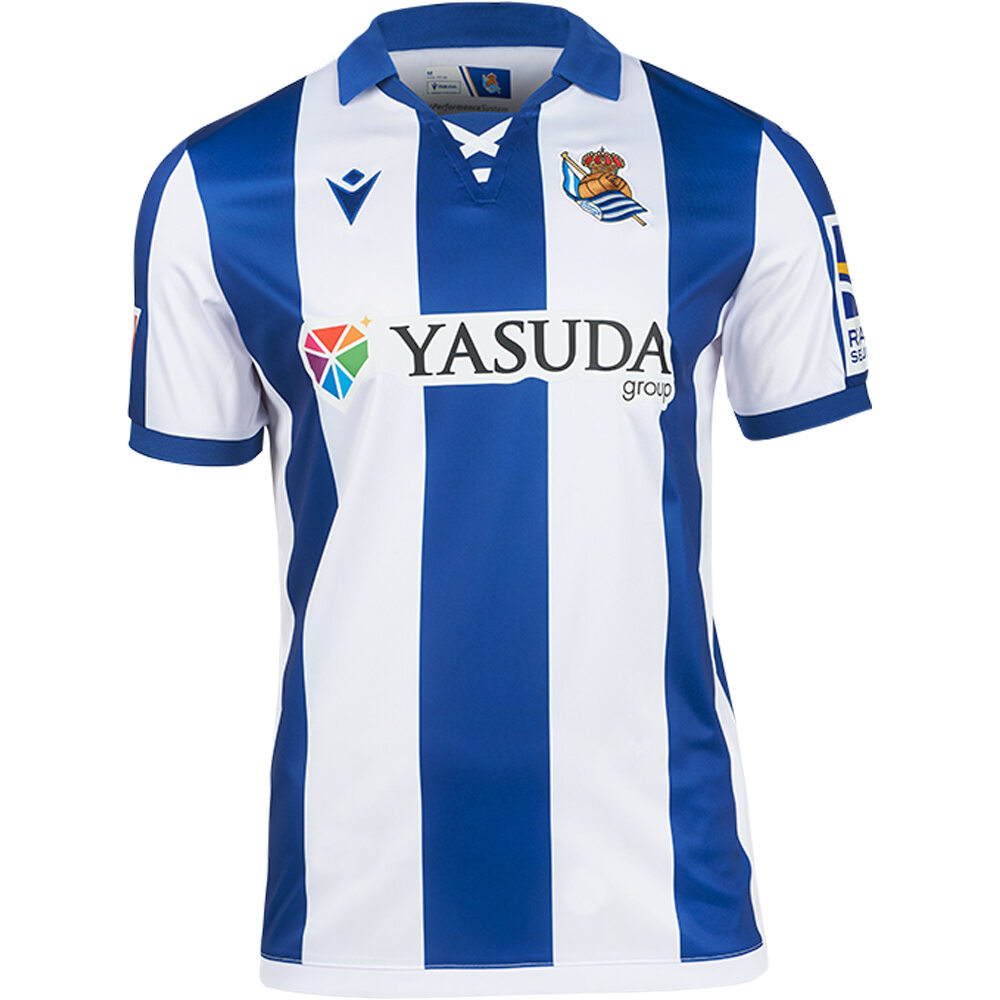 Real Sociedad camiseta de fútbol oficiales niño R.SOCIEDAD 25 H JSY Y vista frontal