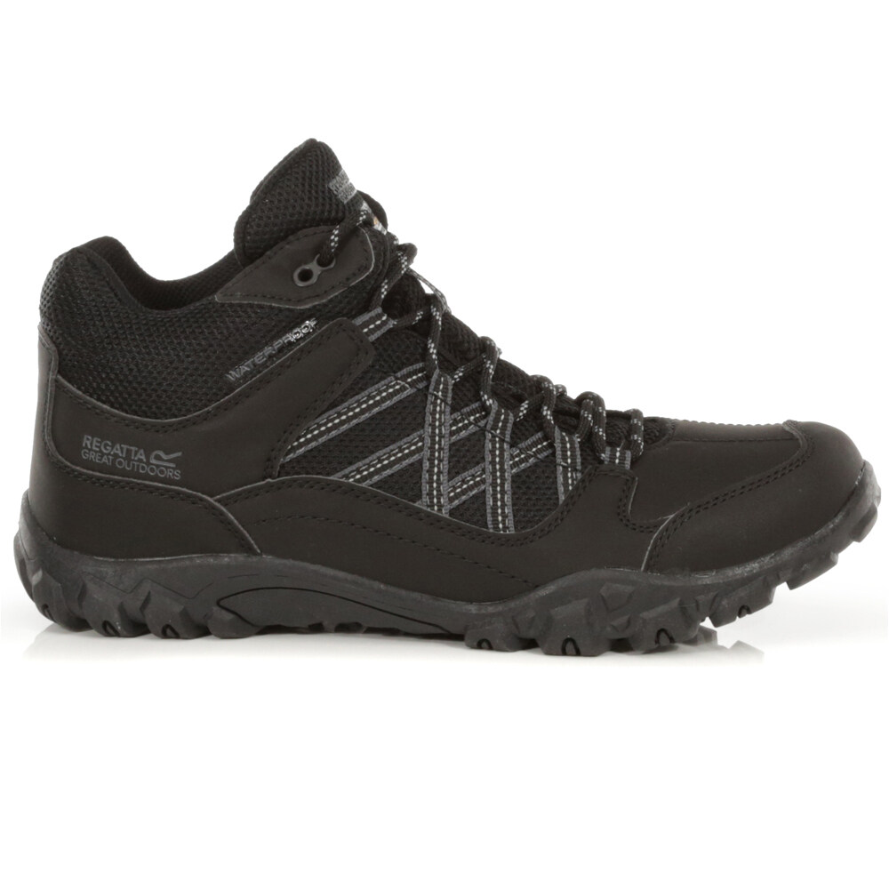 Regatta bota trekking hombre Edgepoint Mid WP NEGR lateral exterior