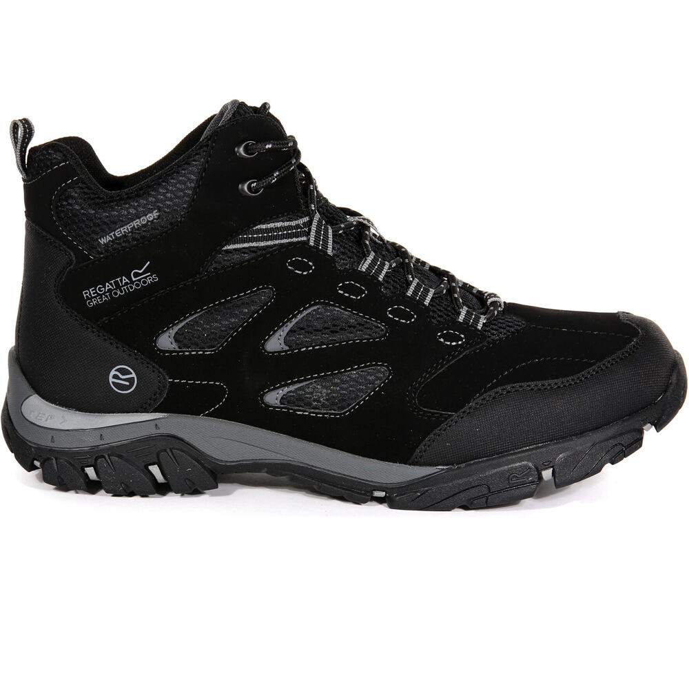 Regatta bota trekking hombre Holcombe IEP Mid NEGR lateral exterior