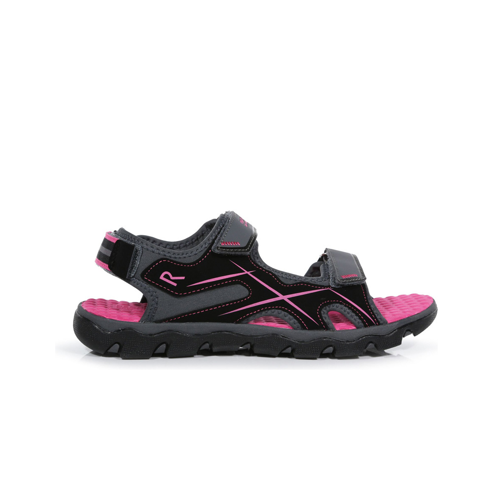 Regatta sandalias trekking niño Kota Drift Jnr GRRO lateral exterior