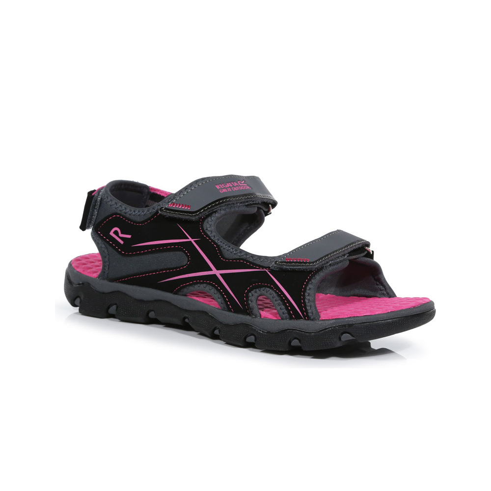 Regatta sandalias trekking niño Kota Drift Jnr GRRO lateral interior