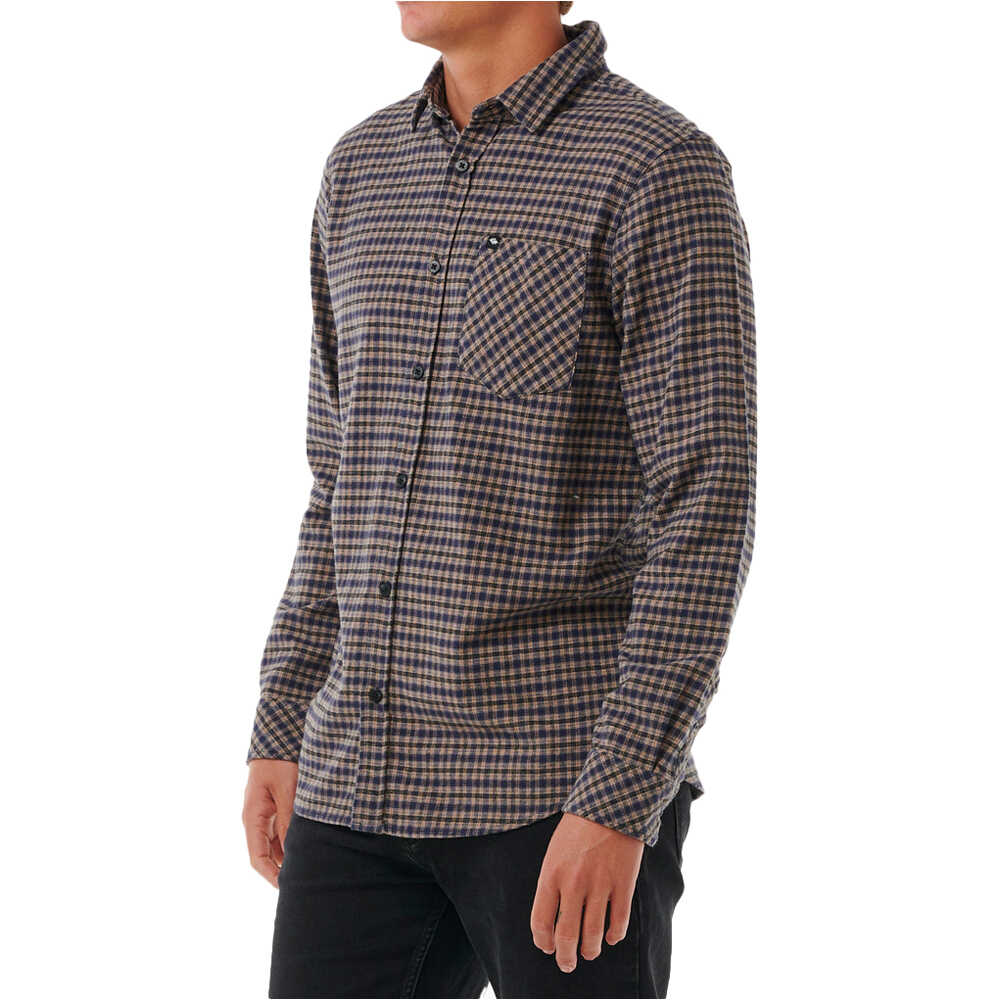 Rip Curl camisa manga larga hombre CLASSIC SURF CHECKED IN FLANNE vista detalle