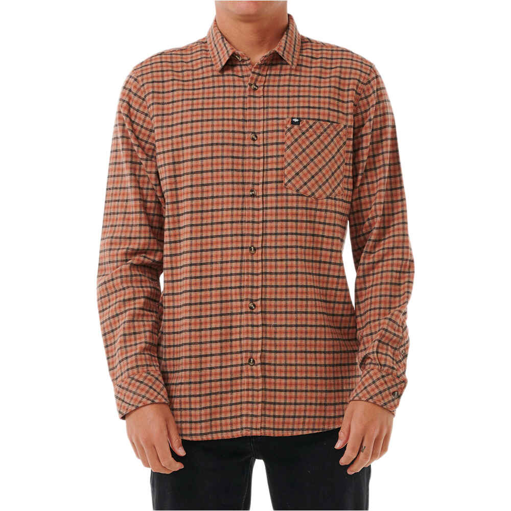 Rip Curl camisa manga larga hombre CLASSIC SURF CHECKED IN FLANNE vista frontal