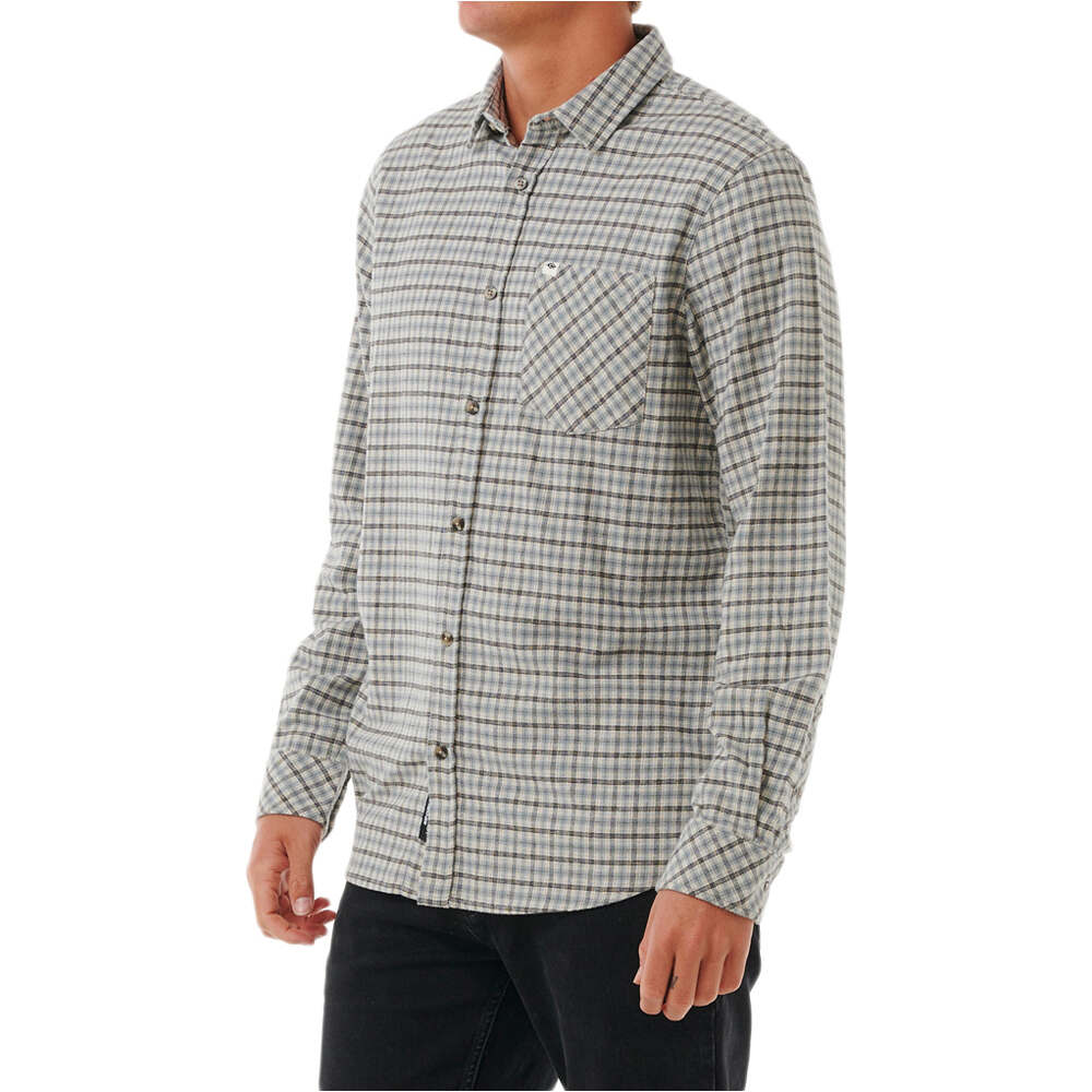 Rip Curl camisa manga larga hombre CLASSIC SURF CHECKED IN FLANNE vista trasera