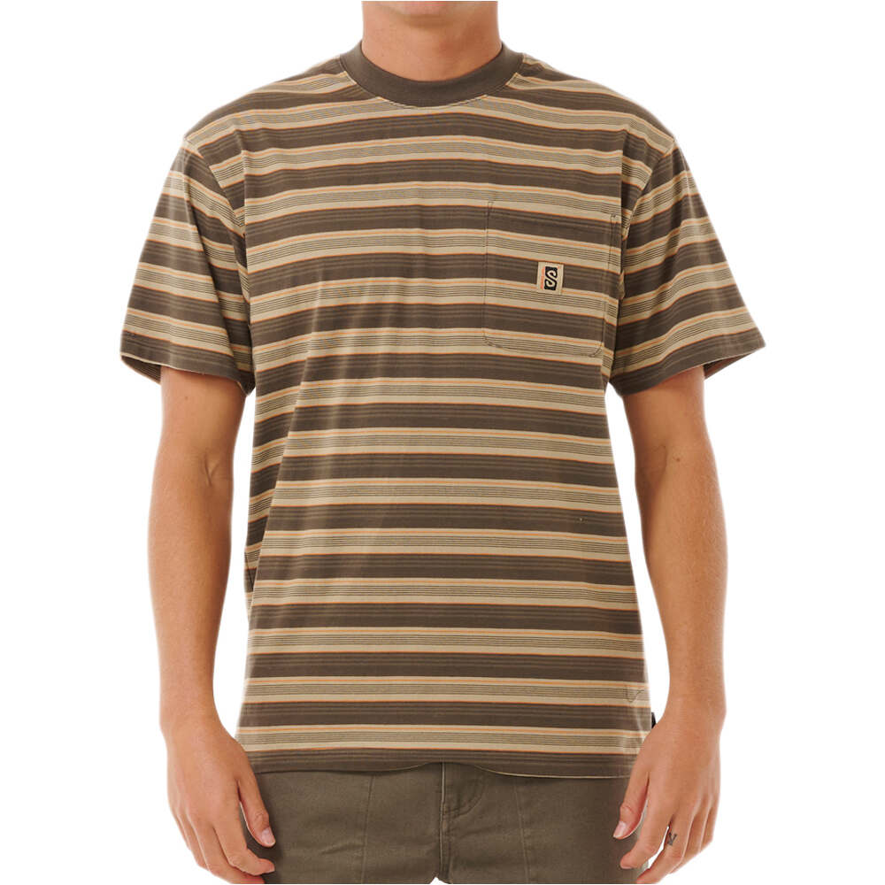 Rip Curl camiseta manga corta hombre SEARCH STRIPE TEE vista frontal