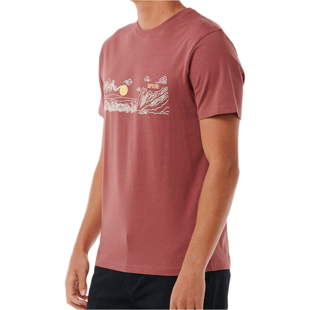 Rip Curl camiseta manga corta hombre UP THE LINE TEE vista trasera