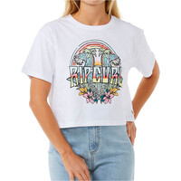 Rip Curl camiseta manga corta mujer BLOCK PARTY CROP TEE vista frontal