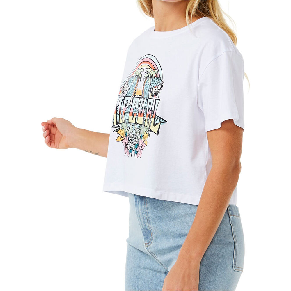 Rip Curl camiseta manga corta mujer BLOCK PARTY CROP TEE vista trasera