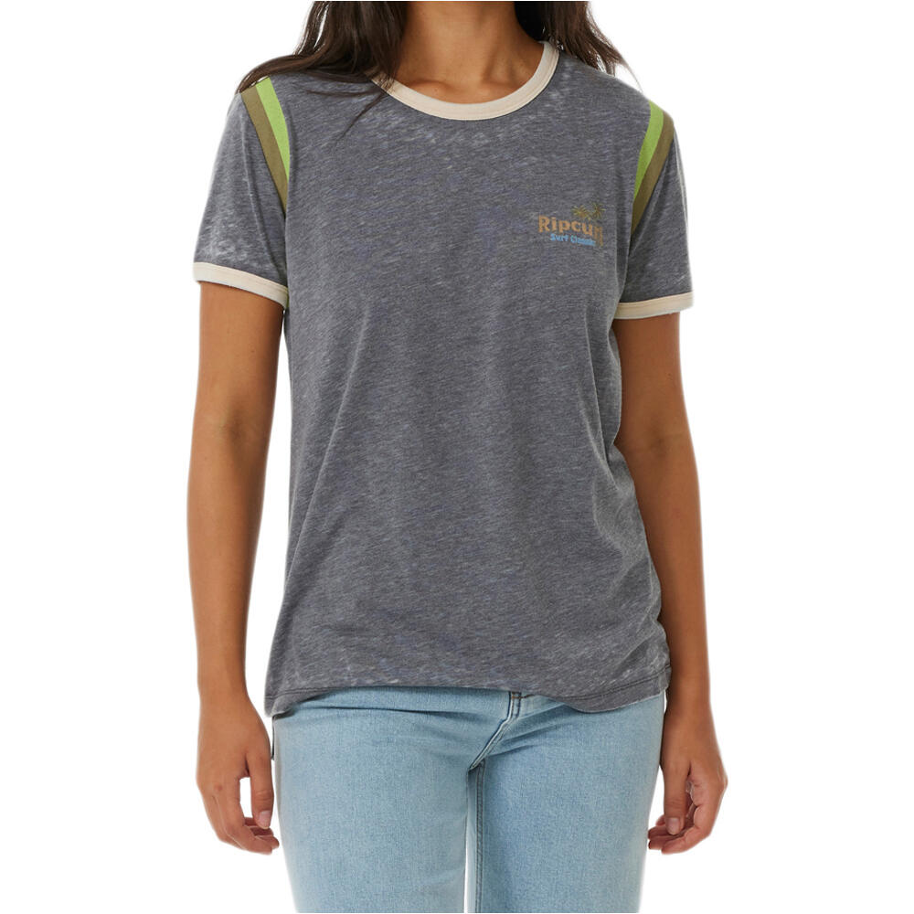 Rip Curl camiseta manga corta mujer RINGER SURF REVIVAL TEE vista frontal