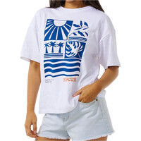 Rip Curl camiseta manga corta mujer SANTORINI SUN HERITAGE TEE vista frontal