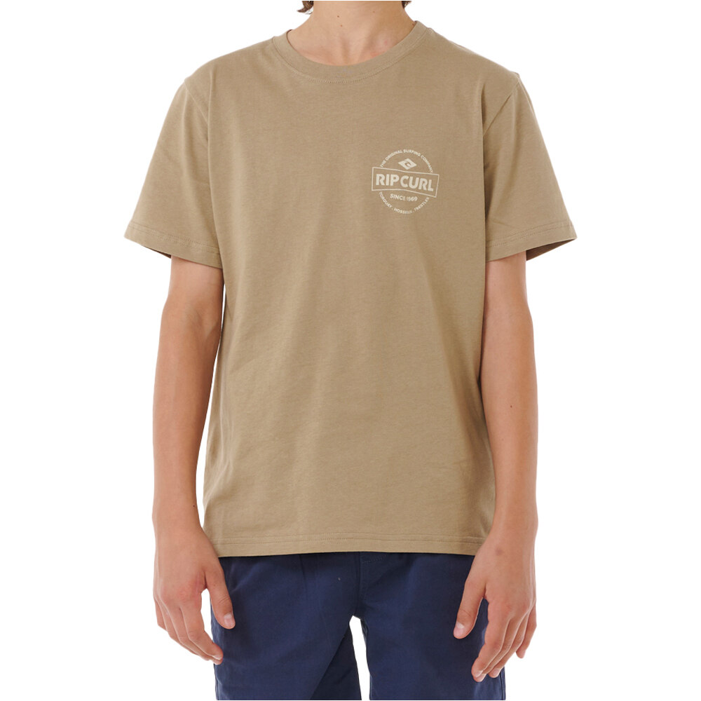 Rip Curl camiseta manga corta niño STAPLE TEE -BOY vista frontal