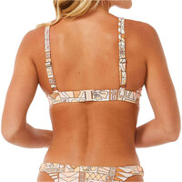 Rip Curl parte de arriba bikini BLOCK PARTY ADJUSTABLE HALTER vista trasera