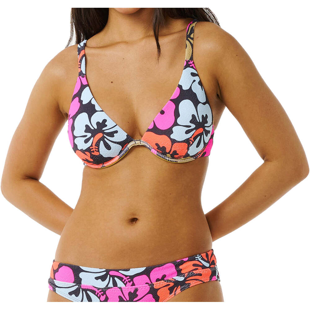 Rip Curl parte de arriba bikini HIBISCUS HEAT D-DD BALCONETTE vista frontal