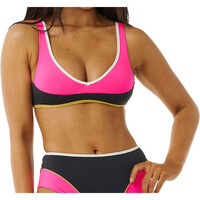 Rip Curl parte de arriba bikini HIBISCUS HEAT SPLICE CROP vista frontal