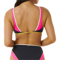 Rip Curl parte de arriba bikini HIBISCUS HEAT SPLICE CROP vista trasera