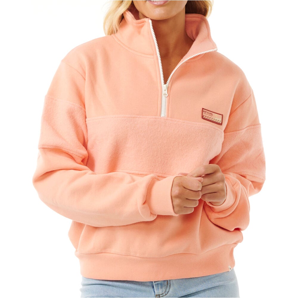 Rip Curl sudadera mujer FORTALEZA  HALF ZIP FLEECE vista frontal