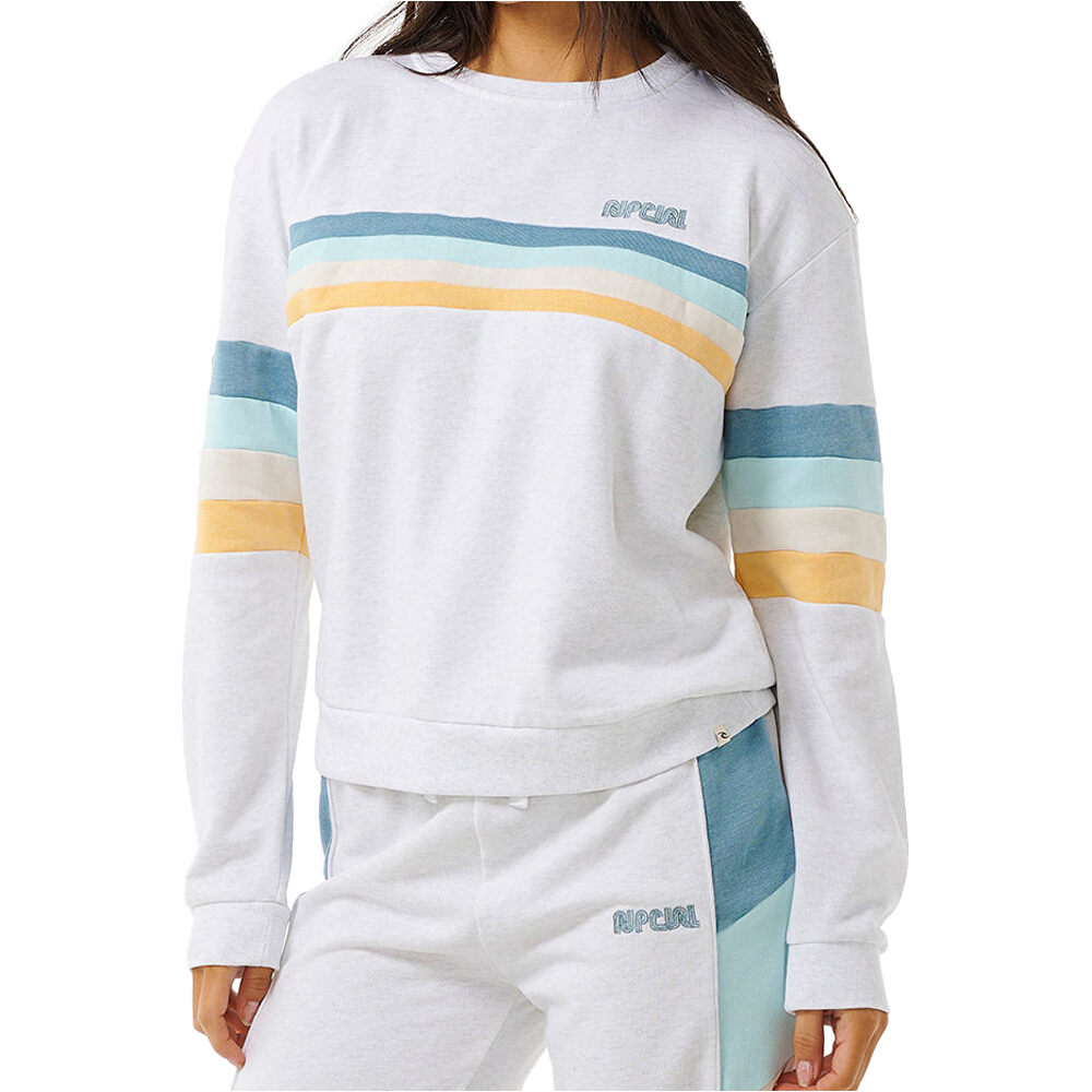 Rip Curl sudadera mujer SURF REVIVAL PANELLED CREW vista frontal