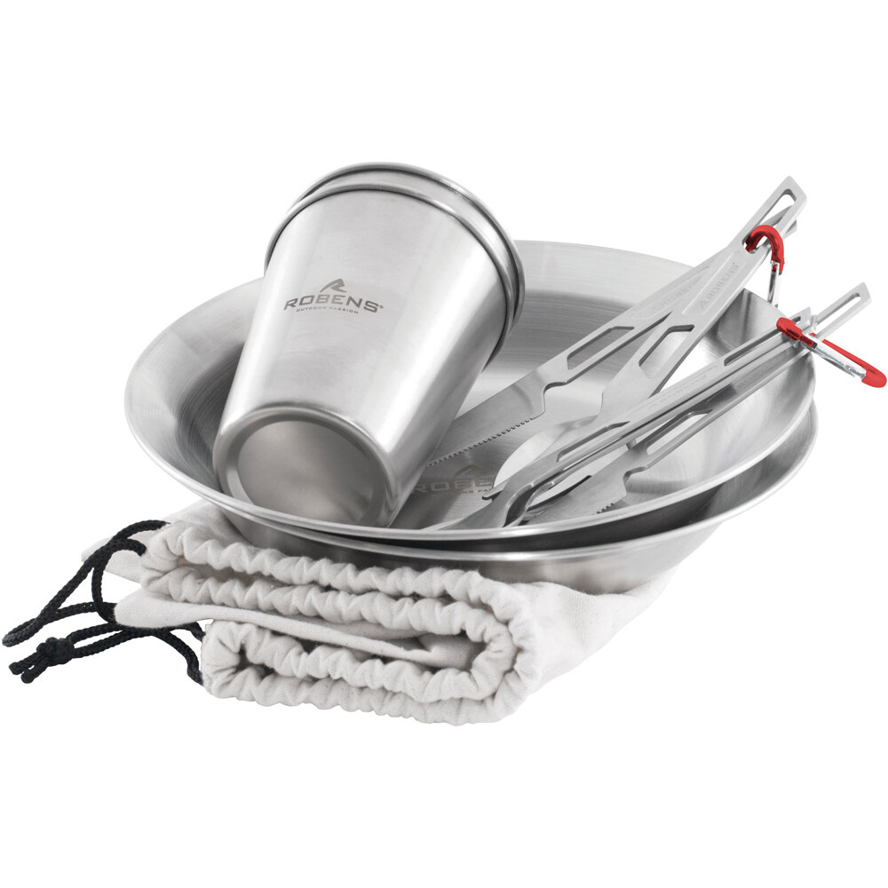 Robens platos SIERRA STEEL MEAL SET 2 servicio comple 01