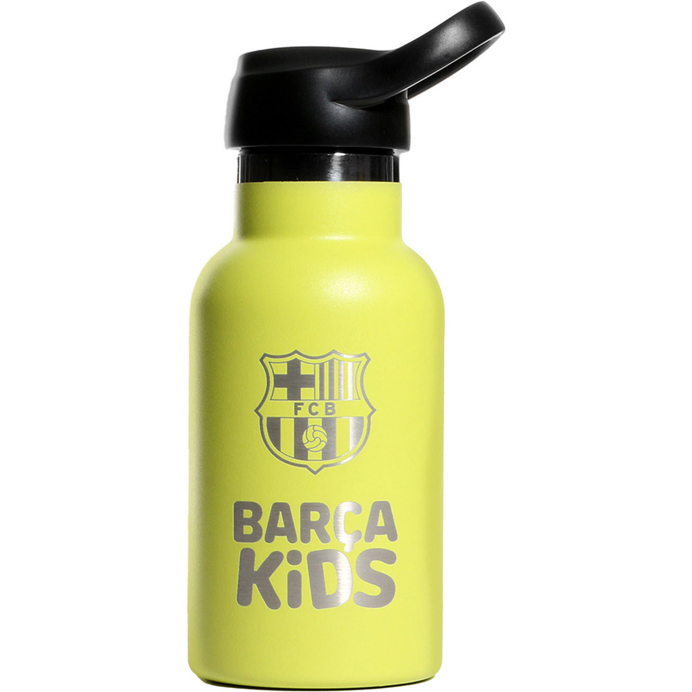 Runbott merchandaising equipos de fútbol oficiales BOTELLA FCB - ESCUDO+BARA KIDS 350M vista frontal