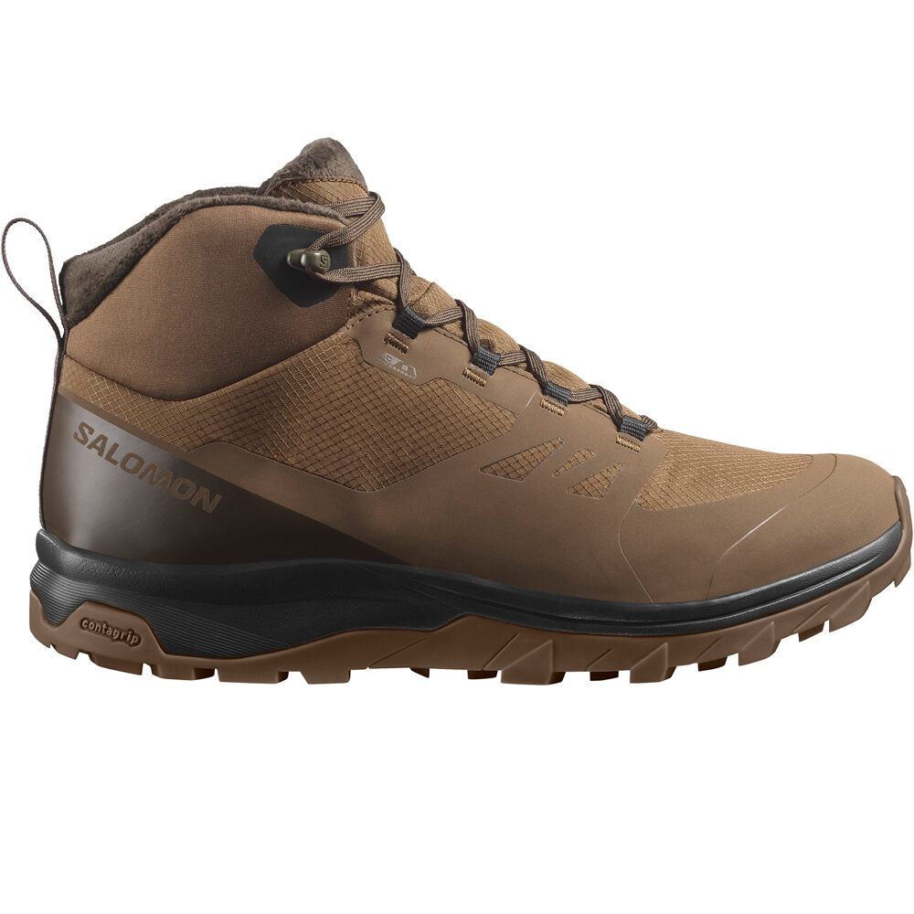 Salomon bota trekking hombre OUTSNAP CSWP lateral exterior