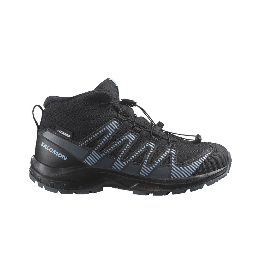 Salomon bota trekking niño XA PRO V8 MID CSWP J lateral exterior