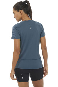 Salomon camiseta entrenamiento manga corta mujer CROSS RUN SS TEE W vista trasera