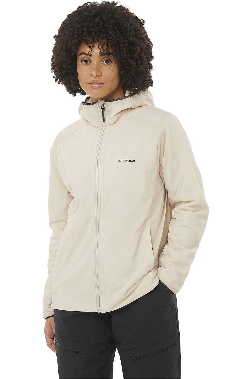 Salomon chaqueta impermeable mujer MOUNTAIN FLEX JCKT HOOD W vista frontal